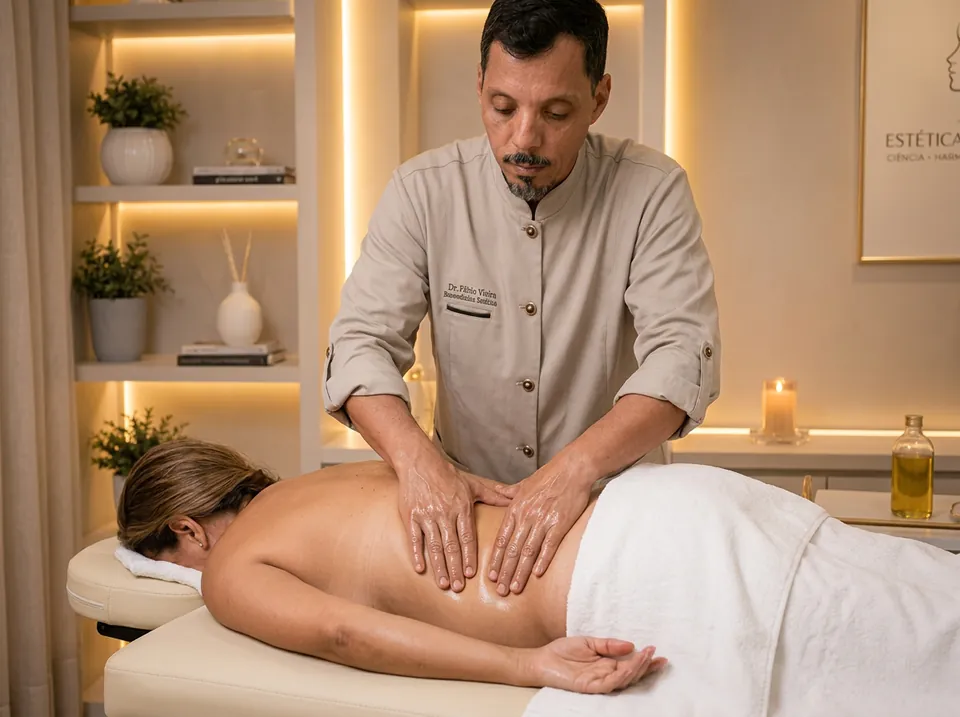 Sessão de massagem modeladora na Shiva Zen